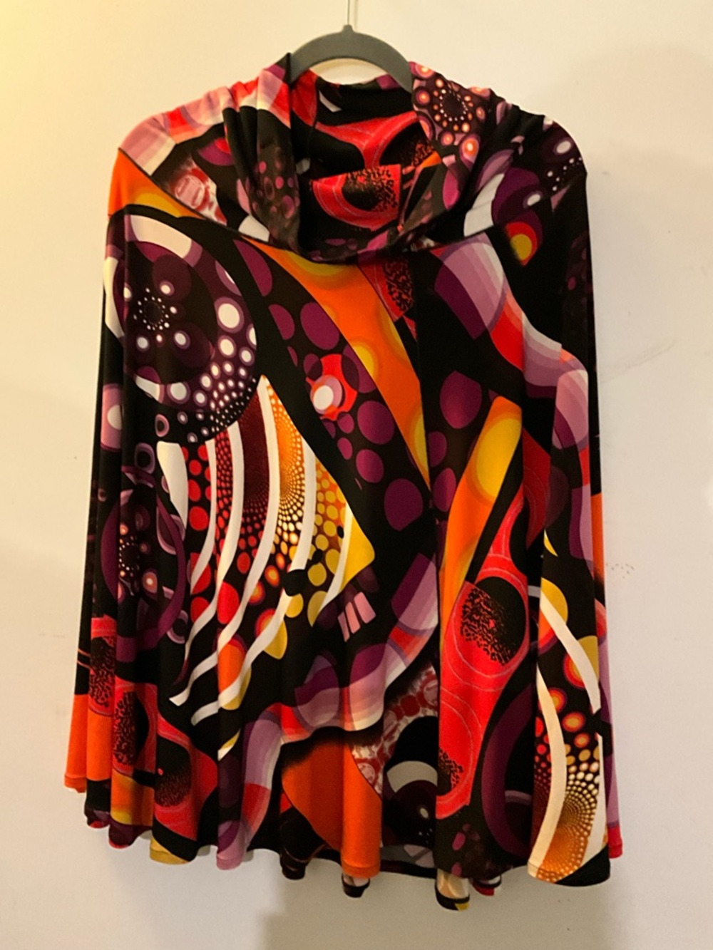 Abstract Print PONCHO Top - SKIRT